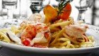 Shrimp and angel hair pasta