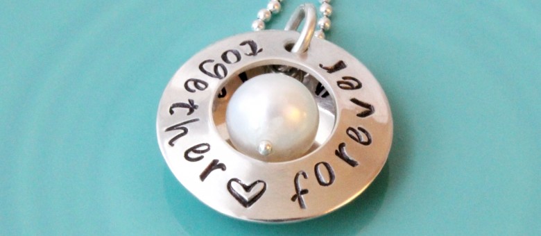 Hot jewelry trends: personalized hand stamped jewelry in sterling silver